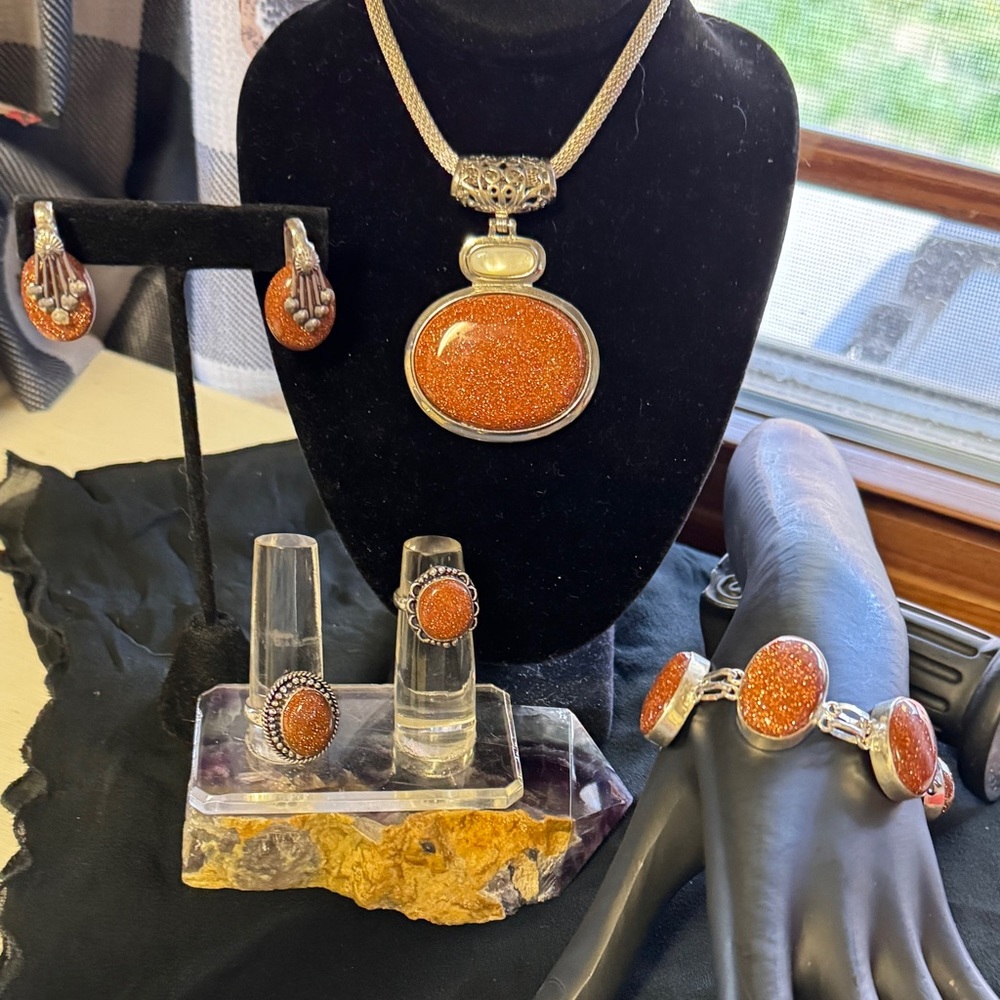 🔥🚨Beautiful Goldstone Jewelry Set